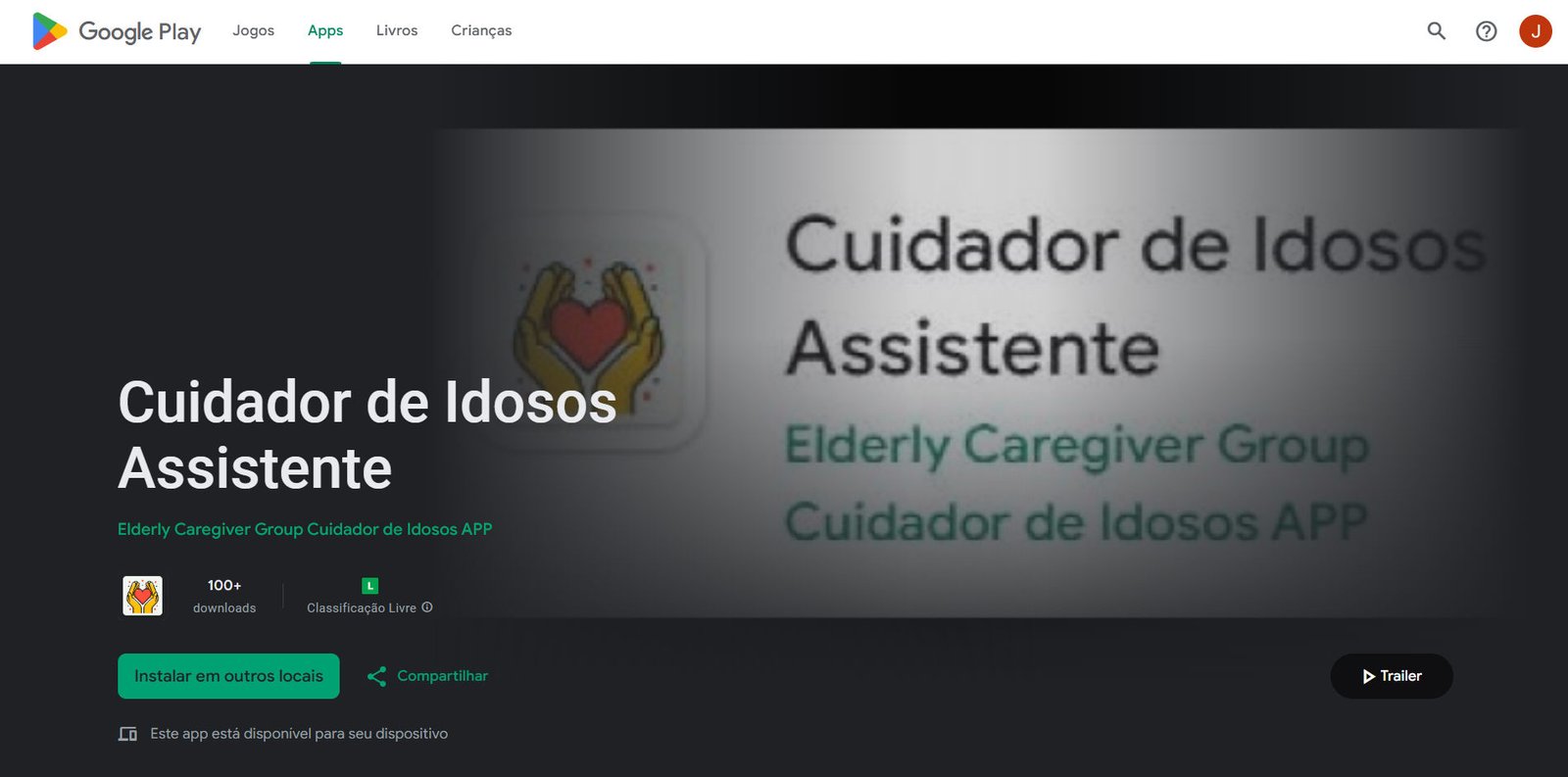 cuidador de idosos assistente app play store
